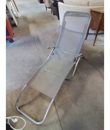 TRNSAT PLIANT MÉTAL ET TOILE GRIS