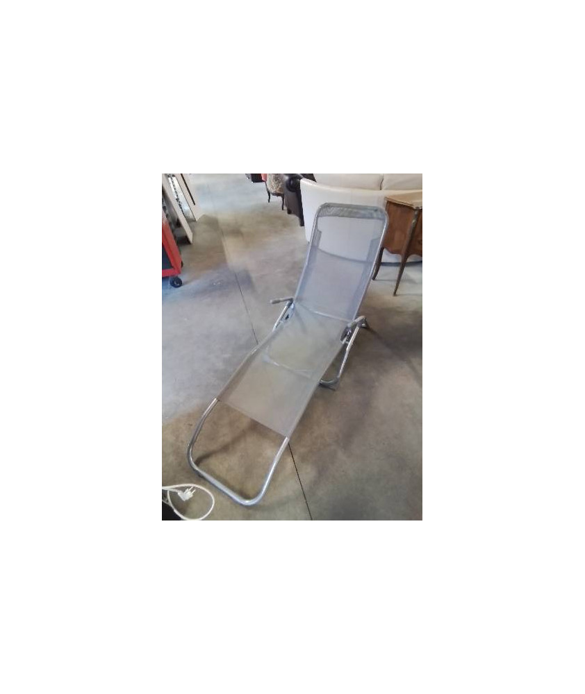 TRNSAT PLIANT MÉTAL ET TOILE GRIS