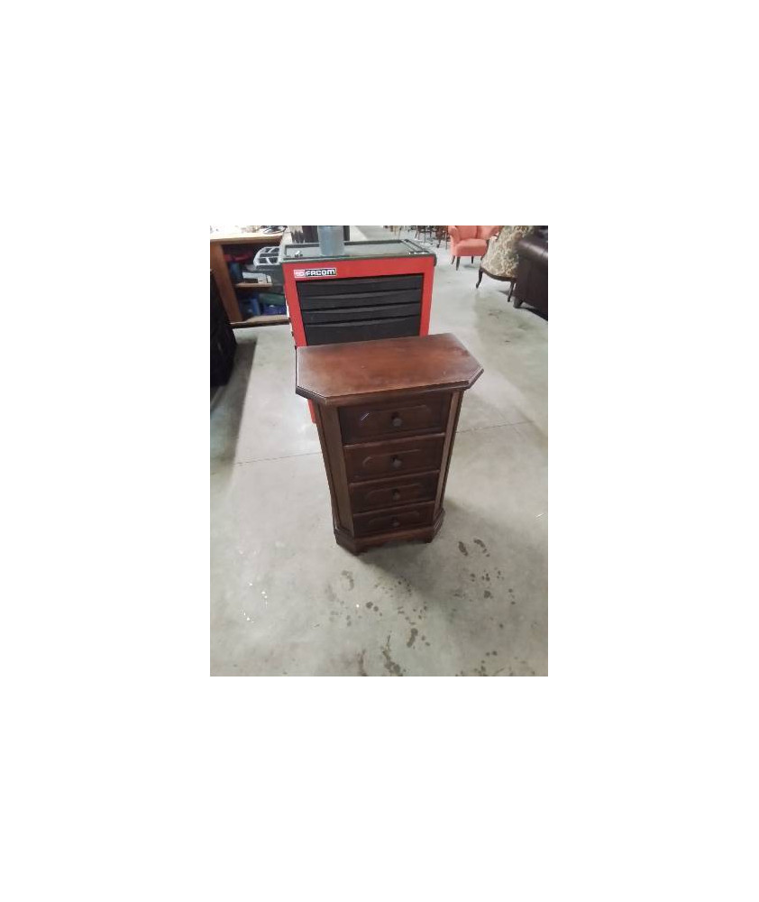 CHIFFONNIER BOIS MOULURÉ 4 TIROIRS 