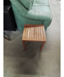 TABLE BASSE CARRÉE BOIS EXOTIQUE AJOURÉ 