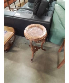 GUERIDON ROND TRIPODE NAPOLÉON III DESSUS MARBRE ROUGE 