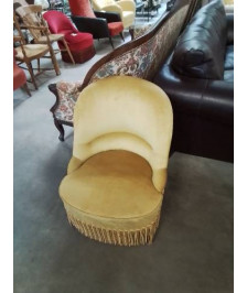 CRAPAUD VELOURS FRANGE OR 