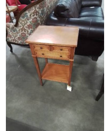 CONSOLE BOIS CLAIR STYLE DIRECTOIRE 3 TIROIRS 