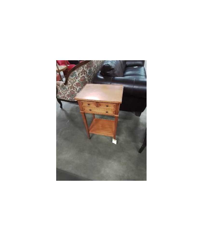 CONSOLE BOIS CLAIR STYLE DIRECTOIRE 3 TIROIRS 