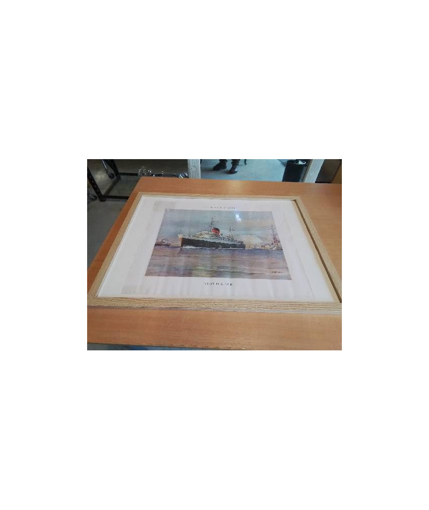 GRAVURE PAQUEBOT VILLE D ALGER CGT ALBERT SEBILLE 1874 1953