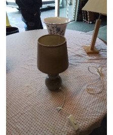 LAMPE CÉRAMIQUE TAUPE 