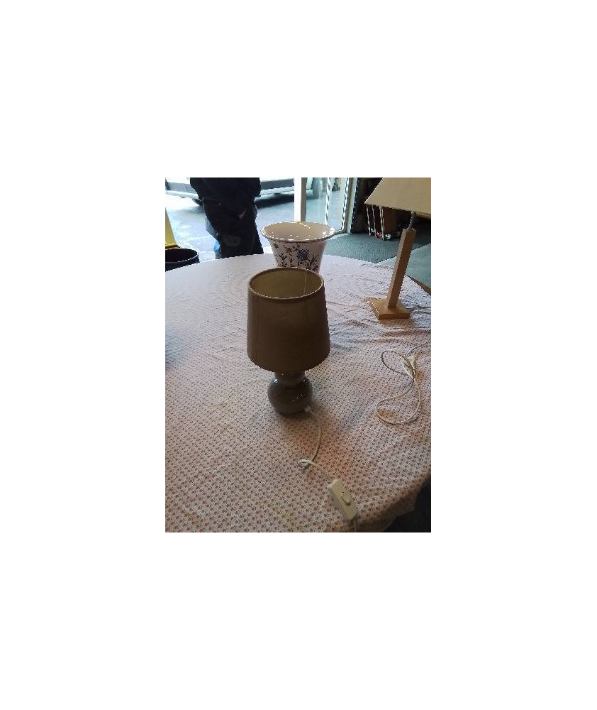 LAMPE CÉRAMIQUE TAUPE 