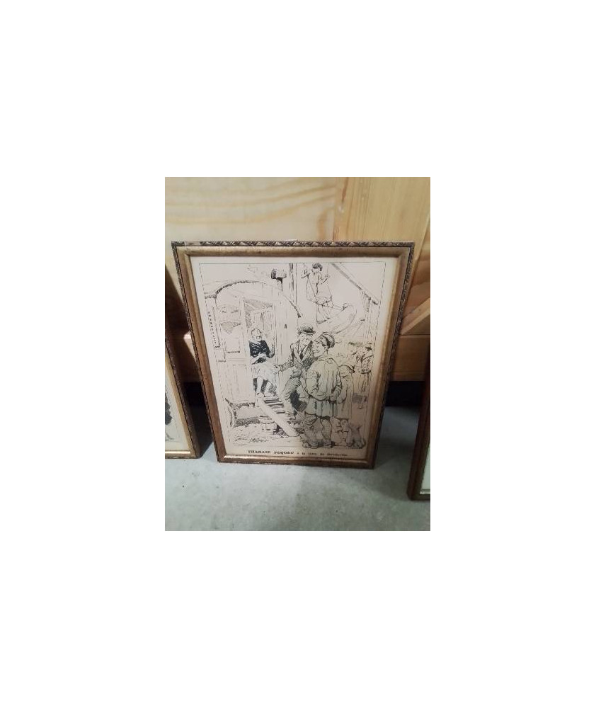 GRAVURE THANASE PEQUEU A LA FOIRE DE DOUDEVILLE