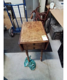 CHEVET NAPOLÉON III BOIS CLAIR A ABATTANTS 2 TIROIRS 