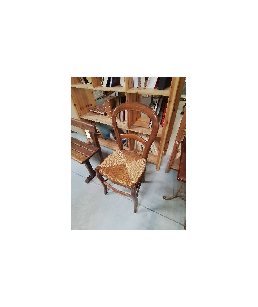 CHAISE BOIS PAILLÉ NAPOLÉON III 