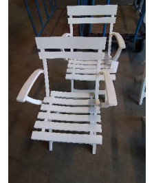 FAUTEUIL DE JARDIN PLIANT RÉSINE BLANC 