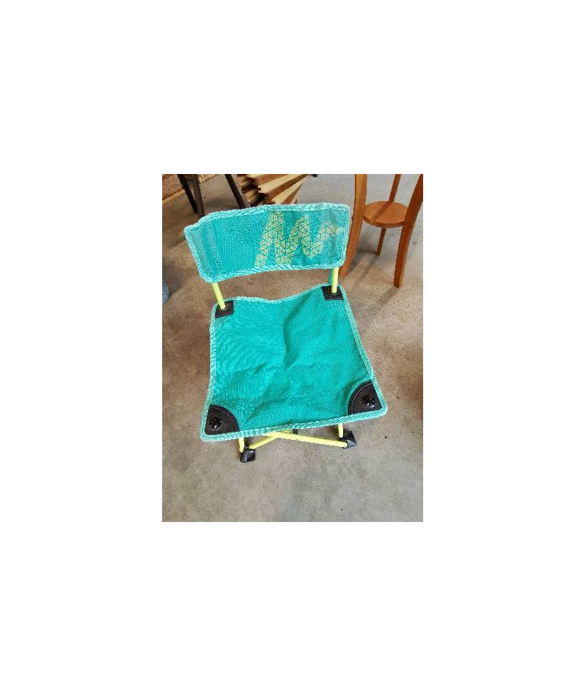 CHAISE DE CAMPING PLIANT ENFANT MÉTAL ET TOILE VERTE 