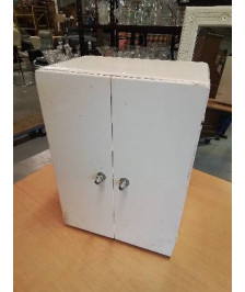 ARMOIRETTE BOIS BLANC 2 PORTES MILIEU XXE