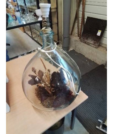 DAME JEANNE ÉLECTRIFIÉE VERRE SOUFFLÉ 