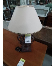 LAMPE  BOULE MÉTAL MARRON AJOURÉ 