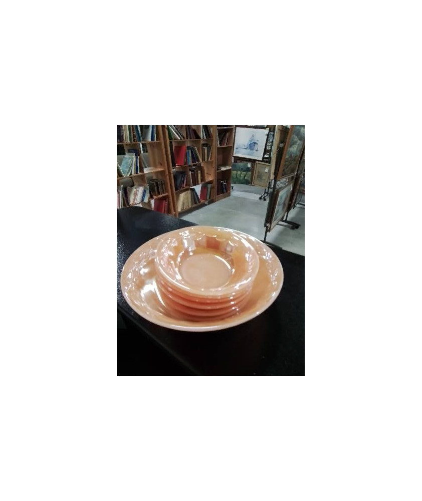 COUPE ET 6 COUPELLES OVEN FIRE KING ANNÉES 50 /60