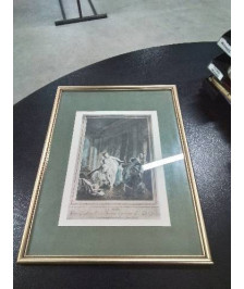 GRAVURE LE SOIR  PIERRE ANTOINE BAUDOUIN 1723 1769