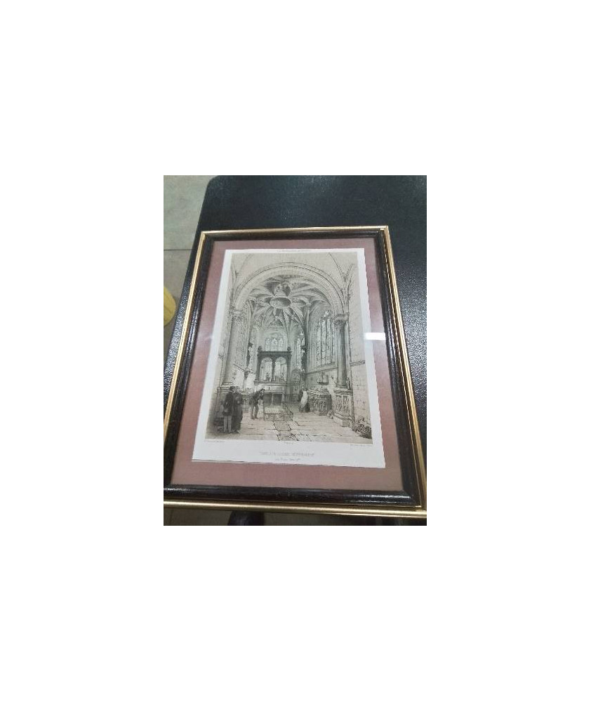 GRAVURE ABBAYE DE VALMONT ADRIEN DAUZATS 1804 1868