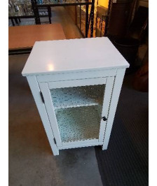 MEUBLE BOIS BLANC GRILLAGÉ 1 PORTE