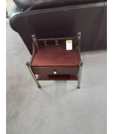 CHEVET BOIS ET MÉTAL A GALERIE 1 TIROIR GAUTIER