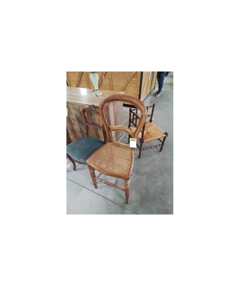 CHAISE HAUTE BOIS CLAIR CANNÉ NAPOLÉON III