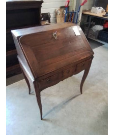 SECRÉTAIRE DE PENTE PIEDS GALBÉS 3 TIROIRS STYLE REGENCE XIXE