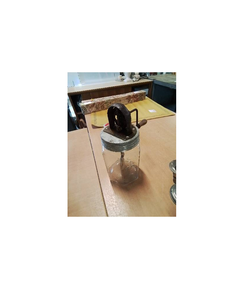 BARATTE A BEURRE DE TABLE VERRE DÉBUT XXE