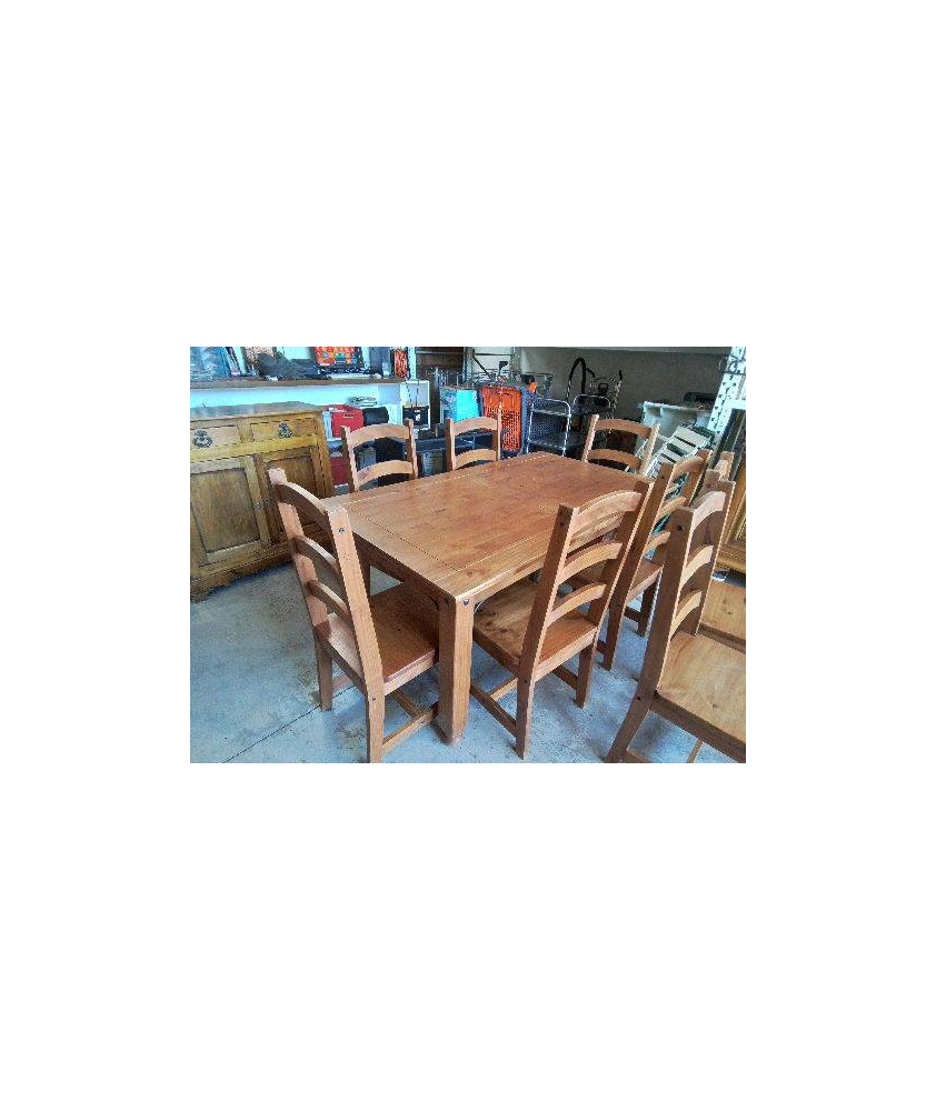 TABLE DE SALLE A MANGER EN PIN DE STYLE RUSTIQUE