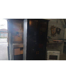 MEUBLE VITRE NOIR LUMINEUX 4 PORTES 