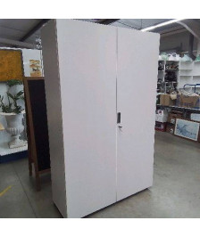 ARMOIRE DE BUREAU 2 PORTES CREME 