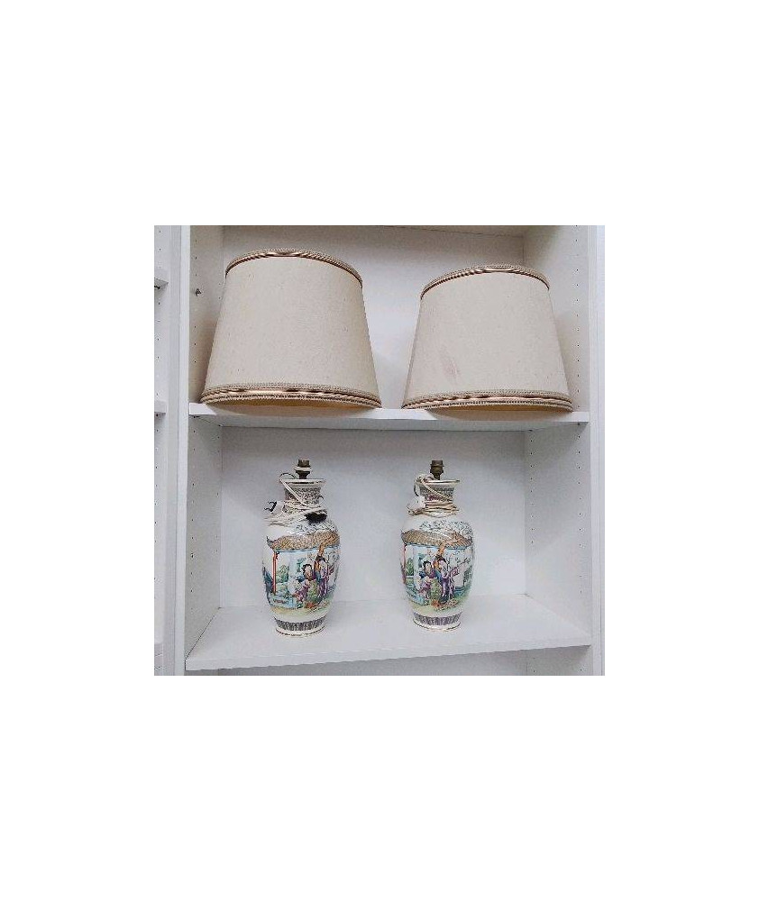PAIRE LAMPE ASIATIQUE 