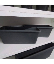 MINI JARDINIERES PLASTIQUE GRIS