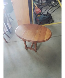 TABLE BASSE OVALE PIÈTEMENT BOIS TOURNÉ 