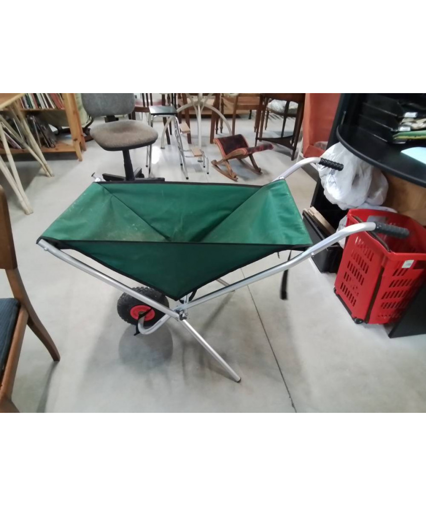 BROUETTE PLIABLE DE JARDIN ALU ET TOILE VERTE
