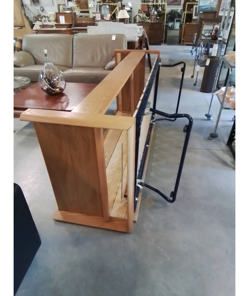 LIT GIGOGNES CHÊNE CLAIR AVEC MATELAS 80X190