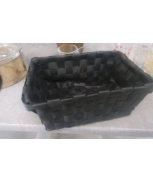 PANIERE TRESSEE PM NOIRE