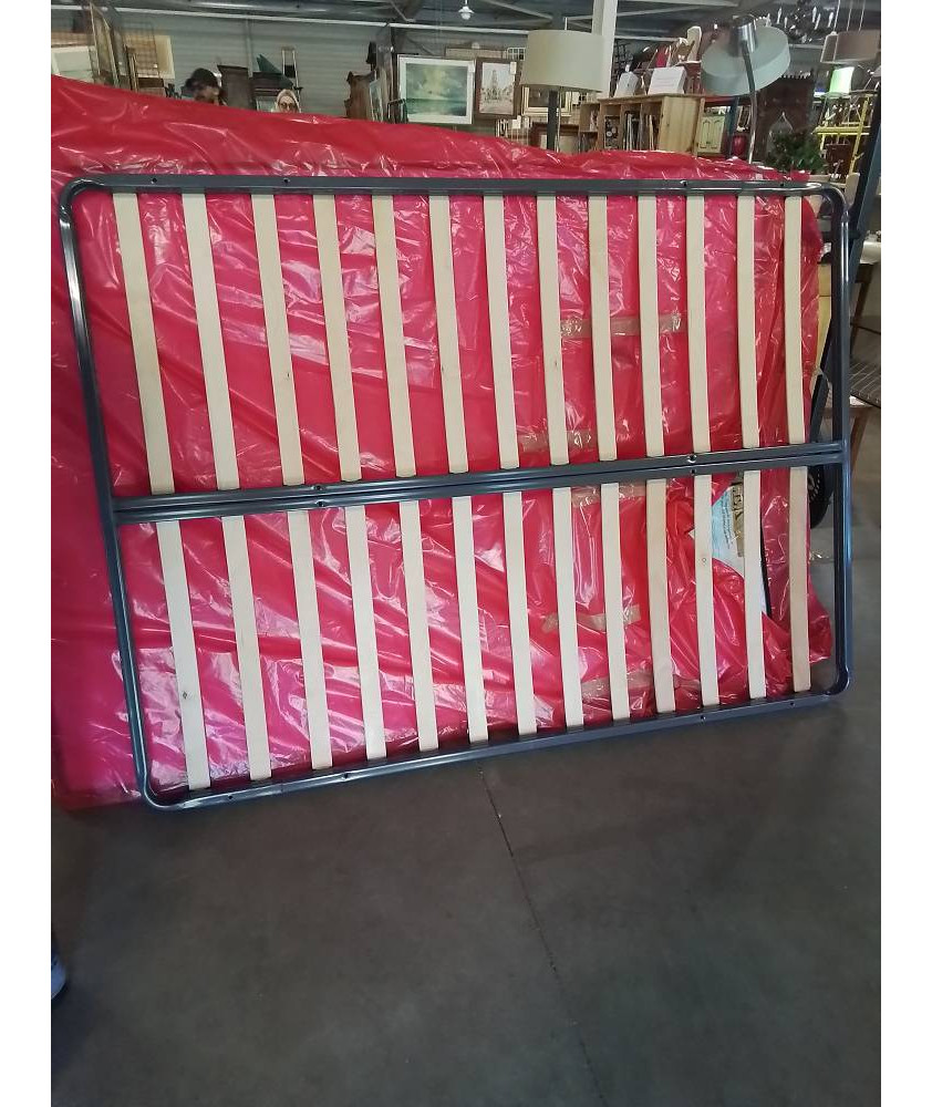 SOMMIER A LATTES CADRE MÉTAL GRIS 140X190CM