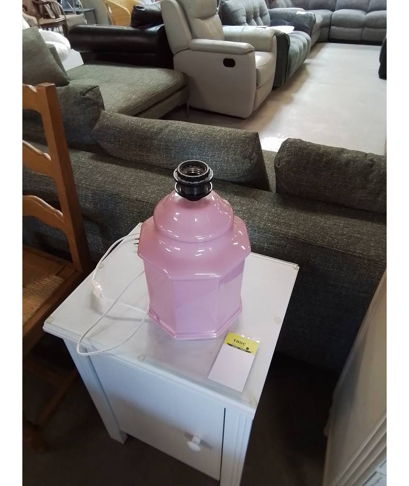 LAMPE CÉRAMIQUE ROSE AJ ECRU 