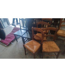 CHAISE PAILLEE DOSSIER 2 BARRES