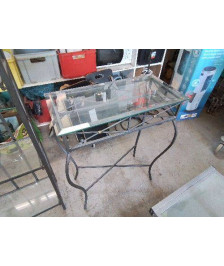 PETITE CONSOLE FER ET VERRE 