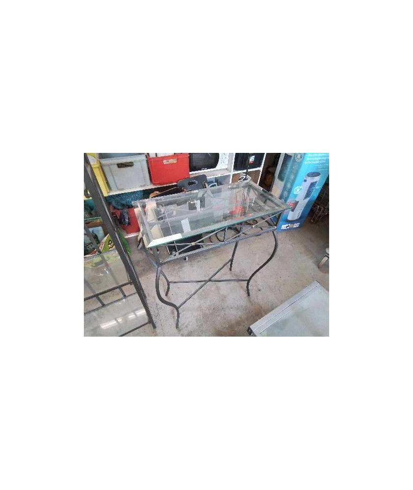 PETITE CONSOLE FER ET VERRE 