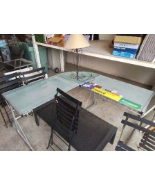BUREAU D’ANGLE PLATEAU EN VERRE 