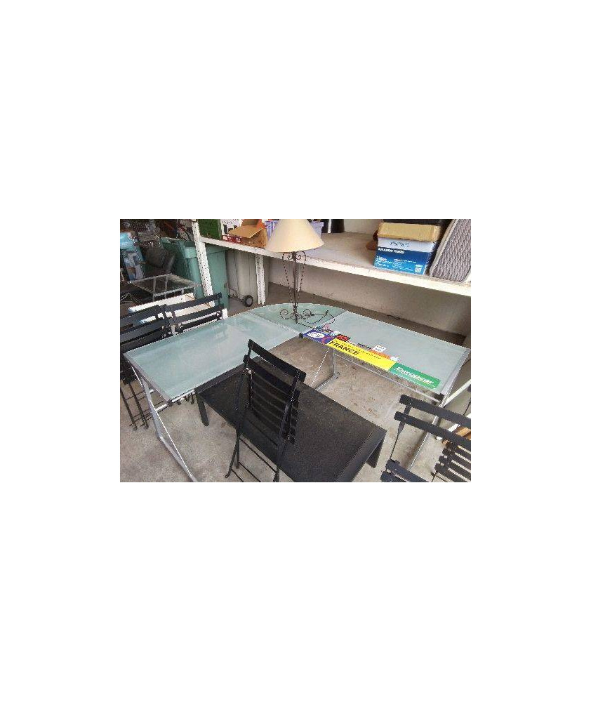 BUREAU D’ANGLE PLATEAU EN VERRE 