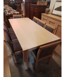 TABLE CHENE + ALL 60  FABRICATION BELGE 