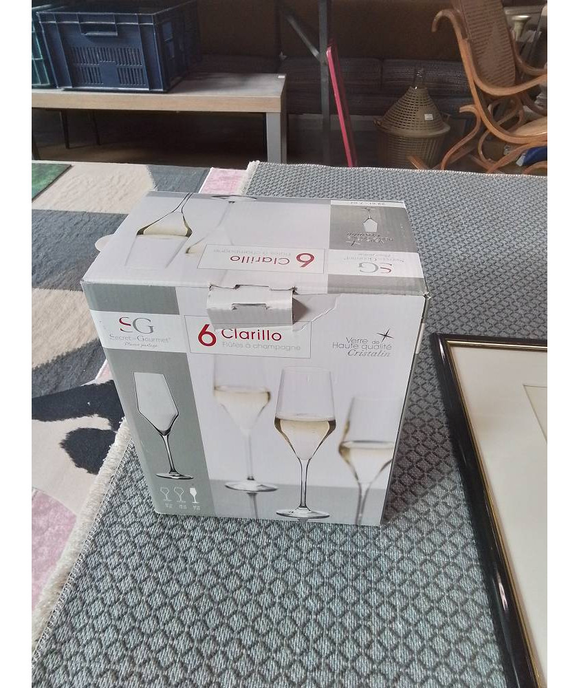 LOT DE 6 VERRE CHAMPAGNE 