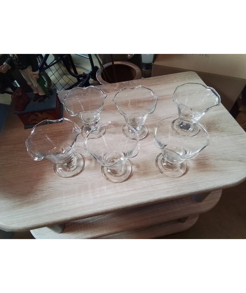 LOT DE 6 COUPE À GLACE 