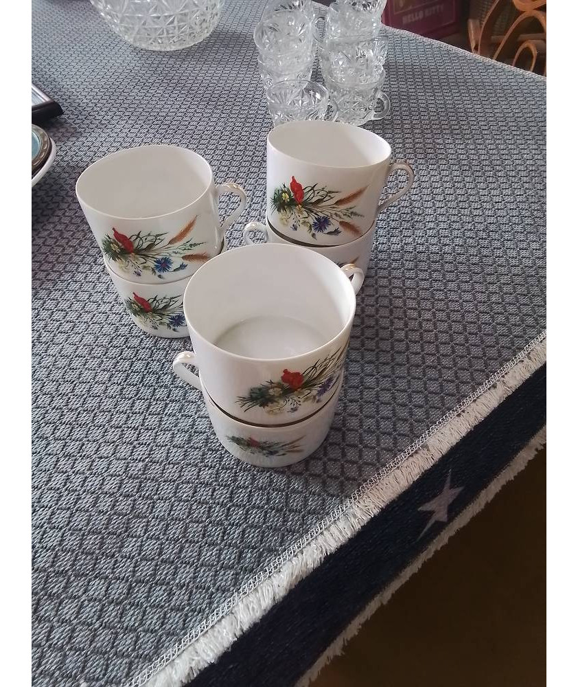 LOT DE 6 TASSES DE LIMOGES 