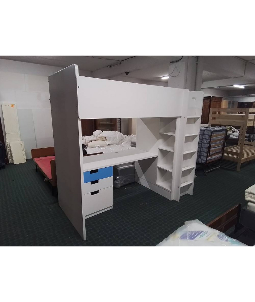 LIT MEZZANINE IKEA BLANC ET BLEU