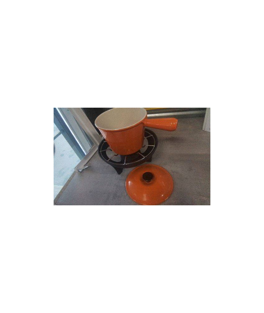 CAQUELON FONTE + BRULEUR FONDUE - LE CREUSET