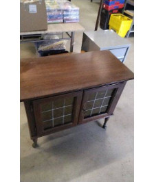 MEUBLE BAR A ROULETTES 2 PORTES 